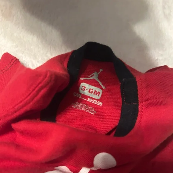 Baby Jordan set & tee | Size: 3-6 months | Colors: white & black, red - Picture 4 of 13